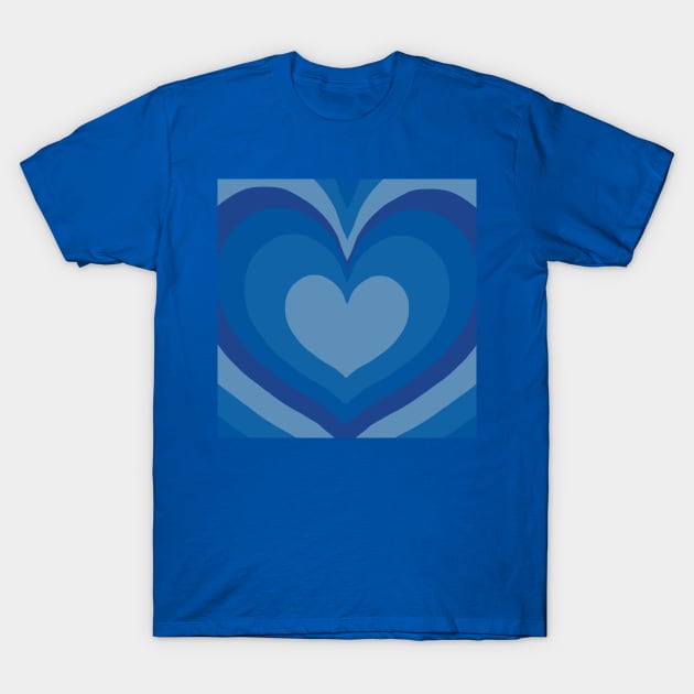 blue gradient heart tunnel T-Shirt by Leticia Diab